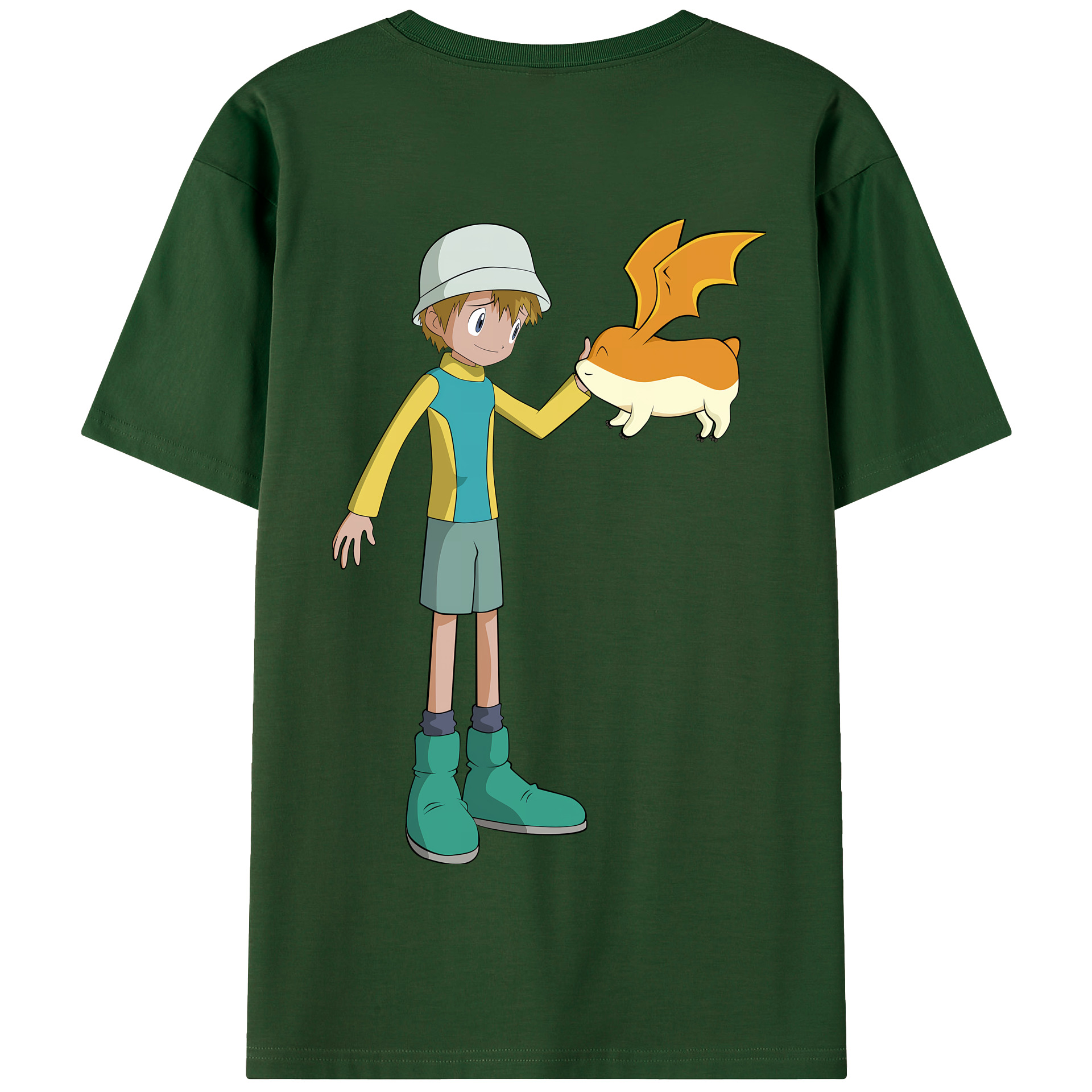 （画像用） Digimon デジタルモンスター/デジモン 綿100％半袖Tシャツ（背面プリント）